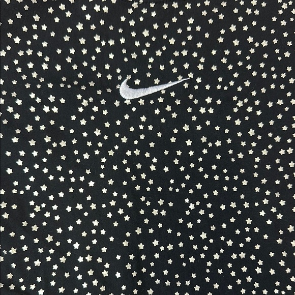 Kids XL Nike Black T-Shirt with White stars W/ Embroidered swoosh - Picture 2 of 5